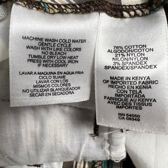 Jones New York Signature Brown Cream Plaid Bermuda Shorts Size 10 - Picture 6 of 8